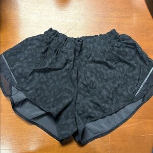 Lululemon Athletica Black Patterned Shorts